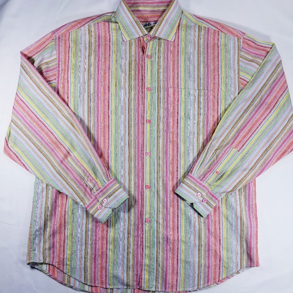 Bugatchi Other - Bugatchi Uomo Multi colored button front shirt